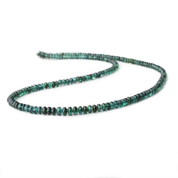 3-5mm Indicolite Blue & Chrome Green Tourmaline Plain Rondelles 18 inch 190 pieces AA (ONLINE ORDER ONLY)