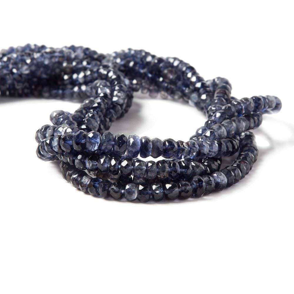 3-5mm Iolite Faceted Rondelle Beads 13 inch 130 pieces (ONLINE ORDER ONLY)
