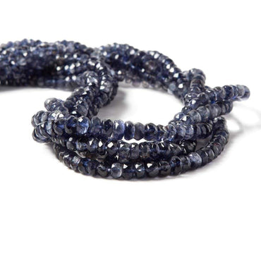 3-5mm Iolite Faceted Rondelle Beads 13 inch 130 pieces (ONLINE ORDER ONLY)