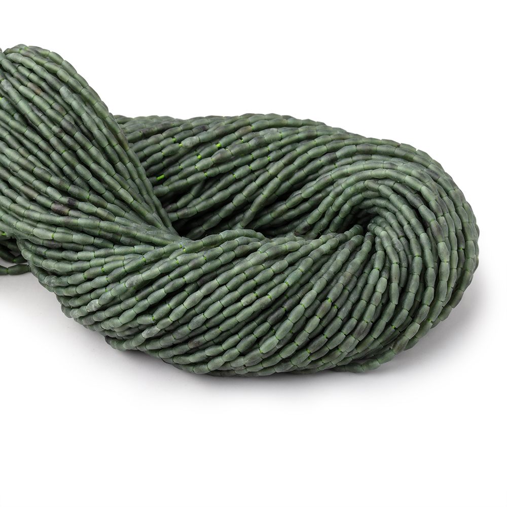 3-5mm Jade Plain Rice Beads 13 inch 75 pieces (ONLINE ORDER ONLY)