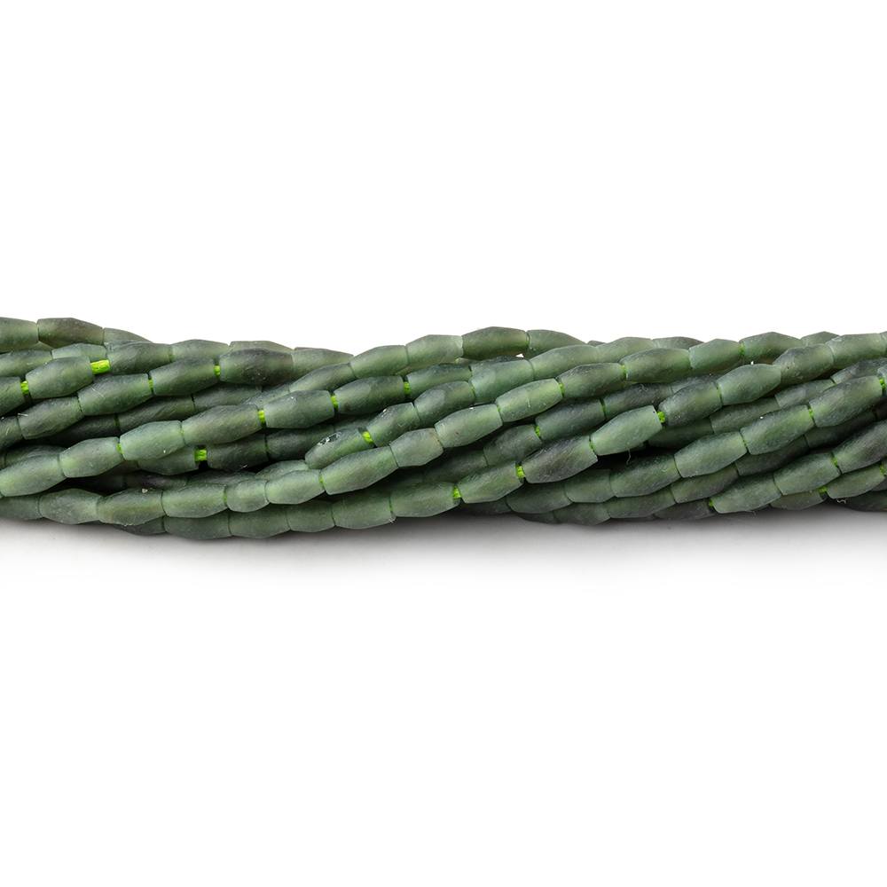 3-5mm Jade Plain Rice Beads 13 inch 75 pieces (ONLINE ORDER ONLY)