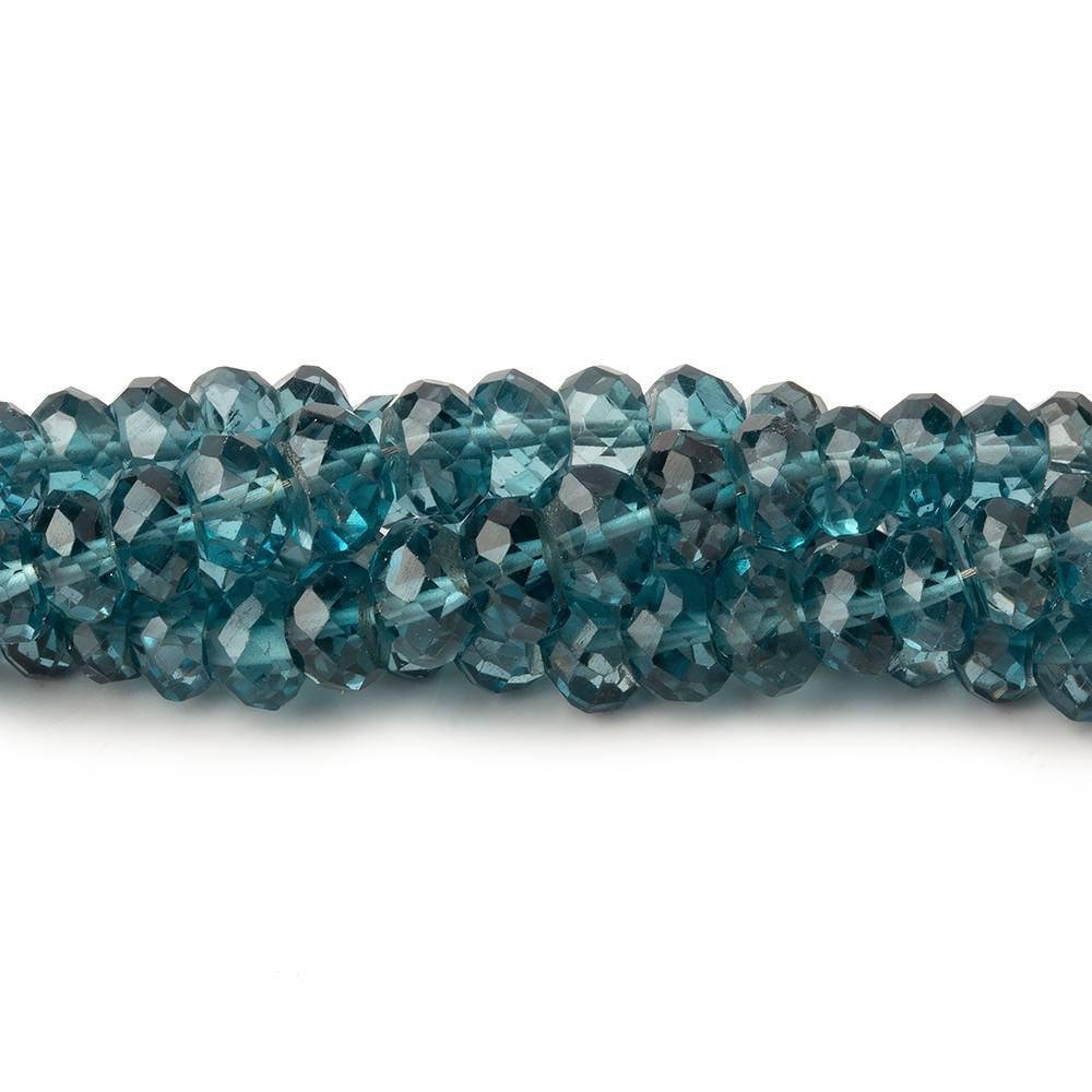 4-4.5mm London Blue Topaz faceted rondelles 18 inch 155 beads AA (ONLINE ORDER ONLY)