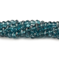 4-4.5mm London Blue Topaz faceted rondelles 18 inch 155 beads AA (ONLINE ORDER ONLY)
