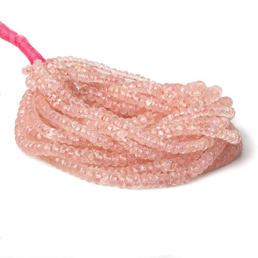 3-5mm Morganite faceted rondelle beads 16 inces 155 pieces AA (ONLINE ORDER ONLY)