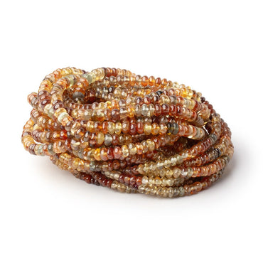 3-5mm Multi Color Golden Zircon Plain Rondelle Beads 16 inch 185 pieces AA (ONLINE ORDER ONLY)