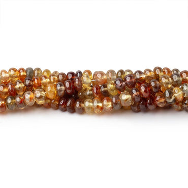 3-5mm Multi Color Golden Zircon Plain Rondelle Beads 16 inch 185 pieces AA (ONLINE ORDER ONLY)