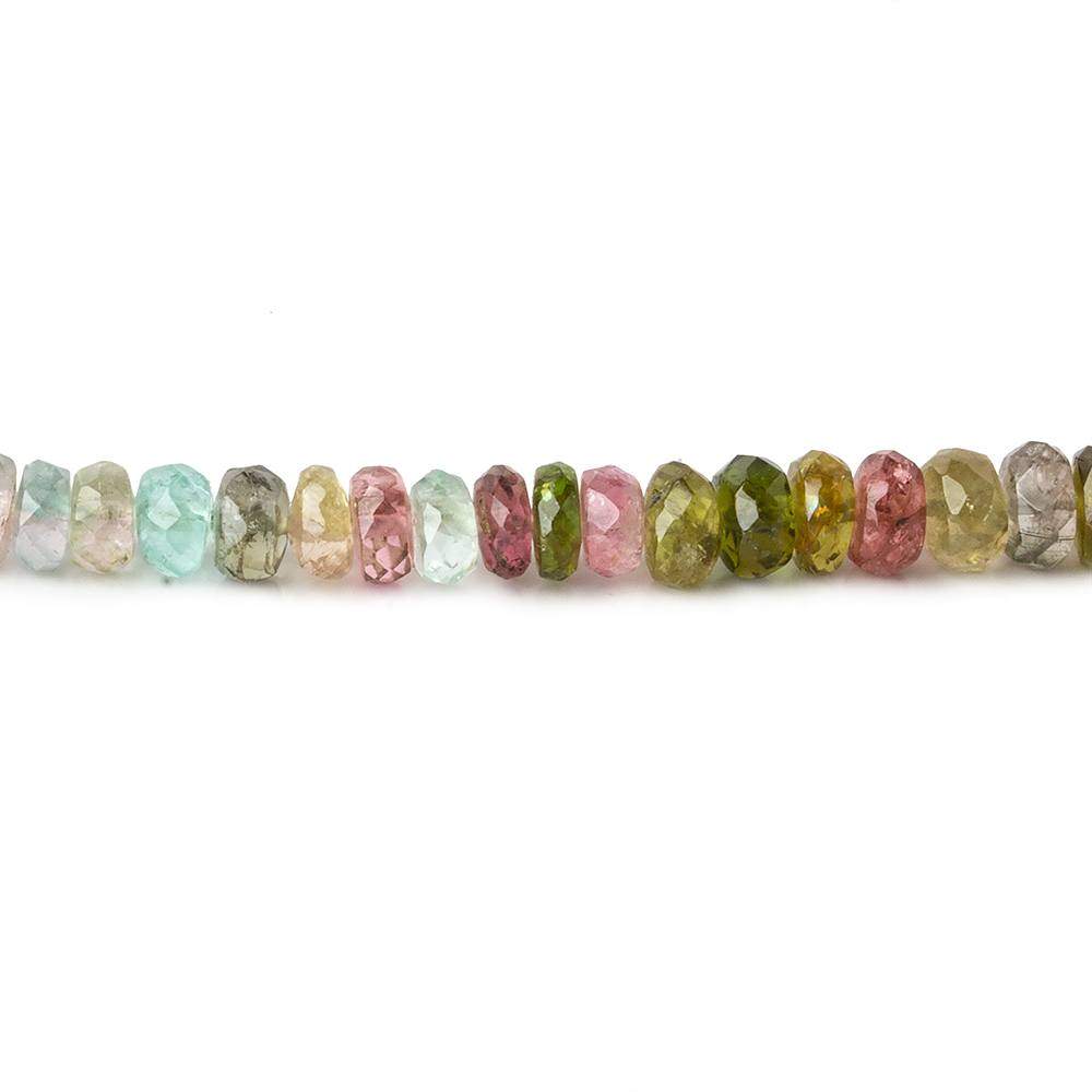 3-5mm Multi Color Tourmaline Faceted Rondelle Beads 16 inch 135 pieces (ONLINE ORDER ONLY)