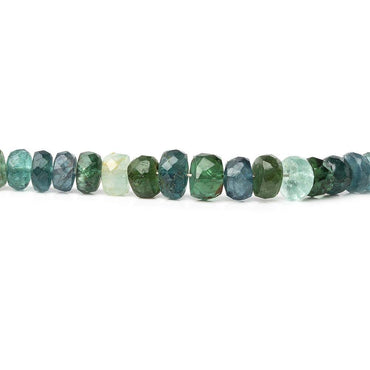 3-5mm Multi-tonal Indicolite Tourmaline Faceted Rondelles 176 pc 15 inch A (ONLINE ORDER ONLY)