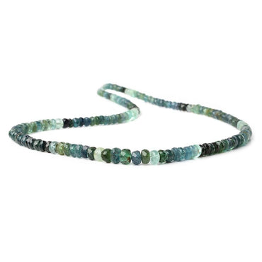 3-5mm Multi-tonal Indicolite Tourmaline Faceted Rondelles 176 pc 15 inch A (ONLINE ORDER ONLY)
