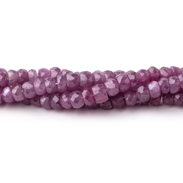 3-5mm Natural Star Ruby Faceted Rondelle Beads 17 inch 172 pieces (ONLINE ORDER ONLY)
