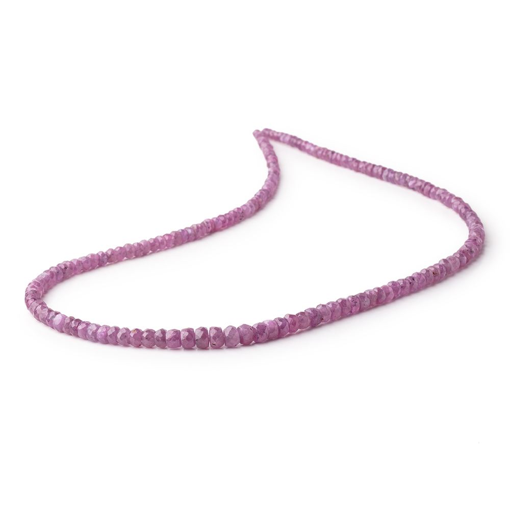 3-5mm Natural Star Ruby Faceted Rondelle Beads 17 inch 172 pieces (ONLINE ORDER ONLY)