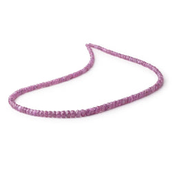 3-5mm Natural Star Ruby Faceted Rondelle Beads 17 inch 172 pieces (ONLINE ORDER ONLY)