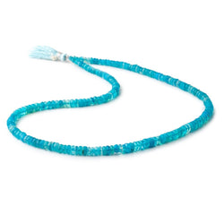 3-5mm Neon Blue Ethiopian Opal Plain Rondelle Beads 16 inch 193 pieces (ONLINE ORDER ONLY)