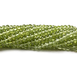 3-5mm Peridot Beads Plain Rondelle 13.5 inch 148 piecesAA (ONLINE ORDER ONLY)