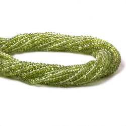 3-5mm Peridot Beads Plain Rondelle 13.5 inch 148 piecesAA (ONLINE ORDER ONLY)
