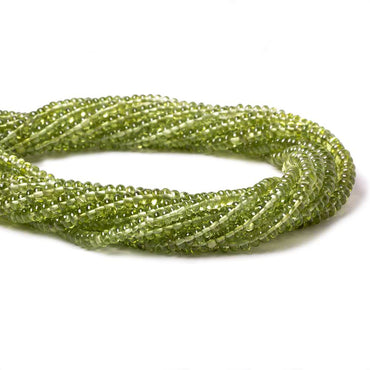 3-5mm Peridot Beads Plain Rondelle 13.5 inch 148 piecesAA (ONLINE ORDER ONLY)