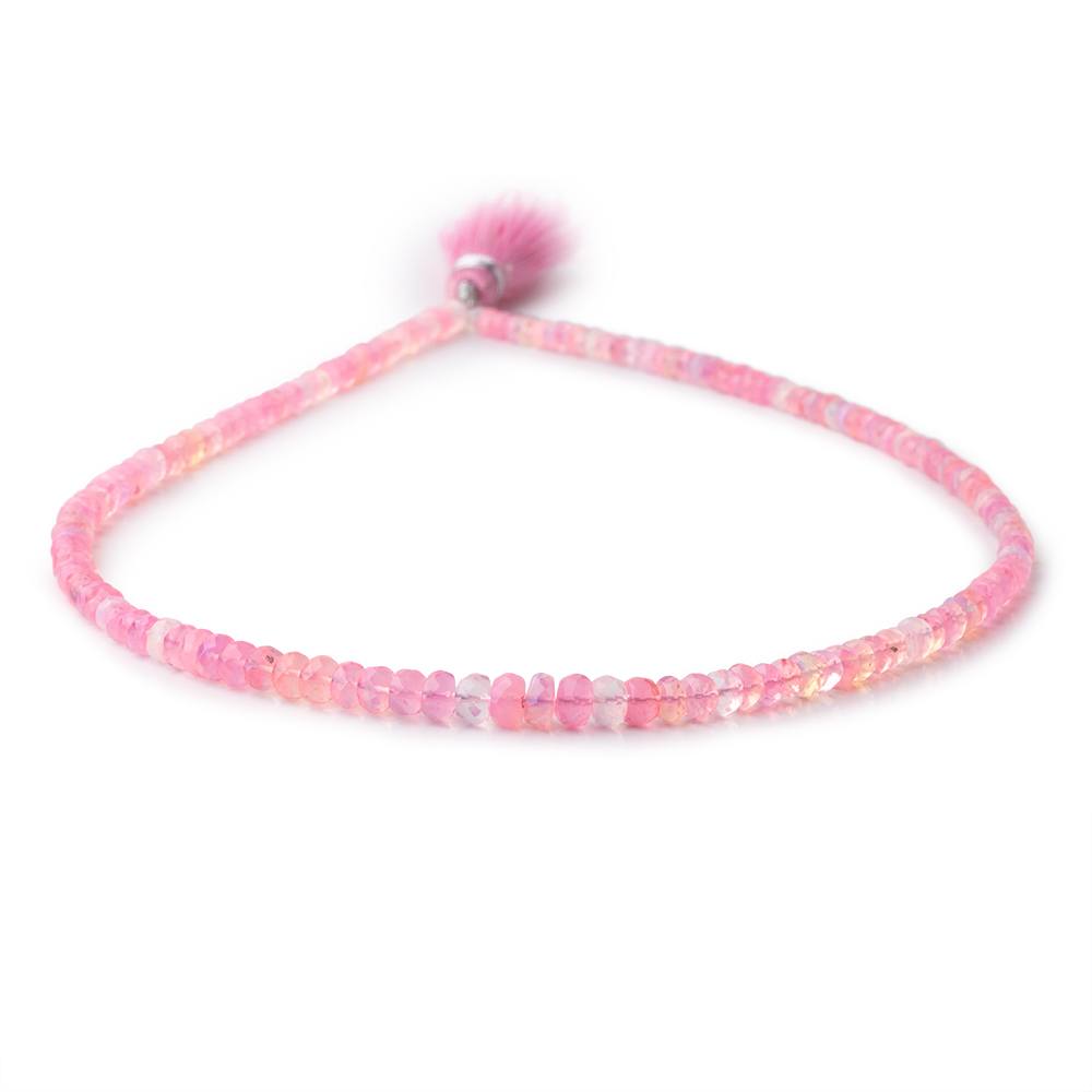 3-5mm Pink Ethiopian Opal Faceted Rondelle Beads 16 inch 169 pieces (ONLINE ORDER ONLY)