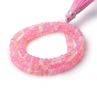 3-5mm Pink Ethiopian Opal Faceted Rondelle Beads 16 inch 169 pieces (ONLINE ORDER ONLY)