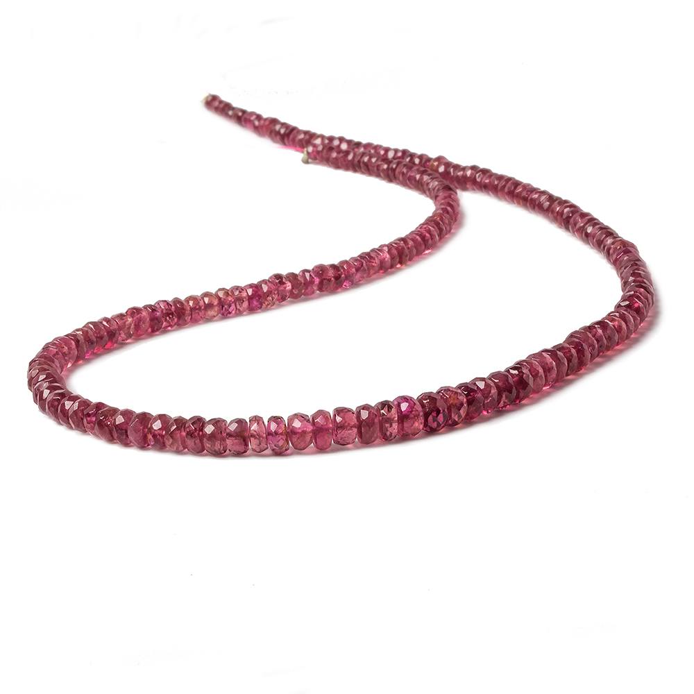 3-5mm Pink Tourmaline faceted rondelle beads 16 inch 160 pieces (ONLINE ORDER ONLY)