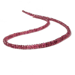 3-5mm Pink Tourmaline faceted rondelle beads 16 inch 160 pieces (ONLINE ORDER ONLY)