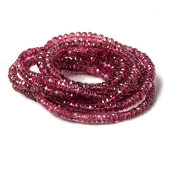 3-5mm Pink Tourmaline faceted rondelle beads 16 inch 160 pieces (ONLINE ORDER ONLY)