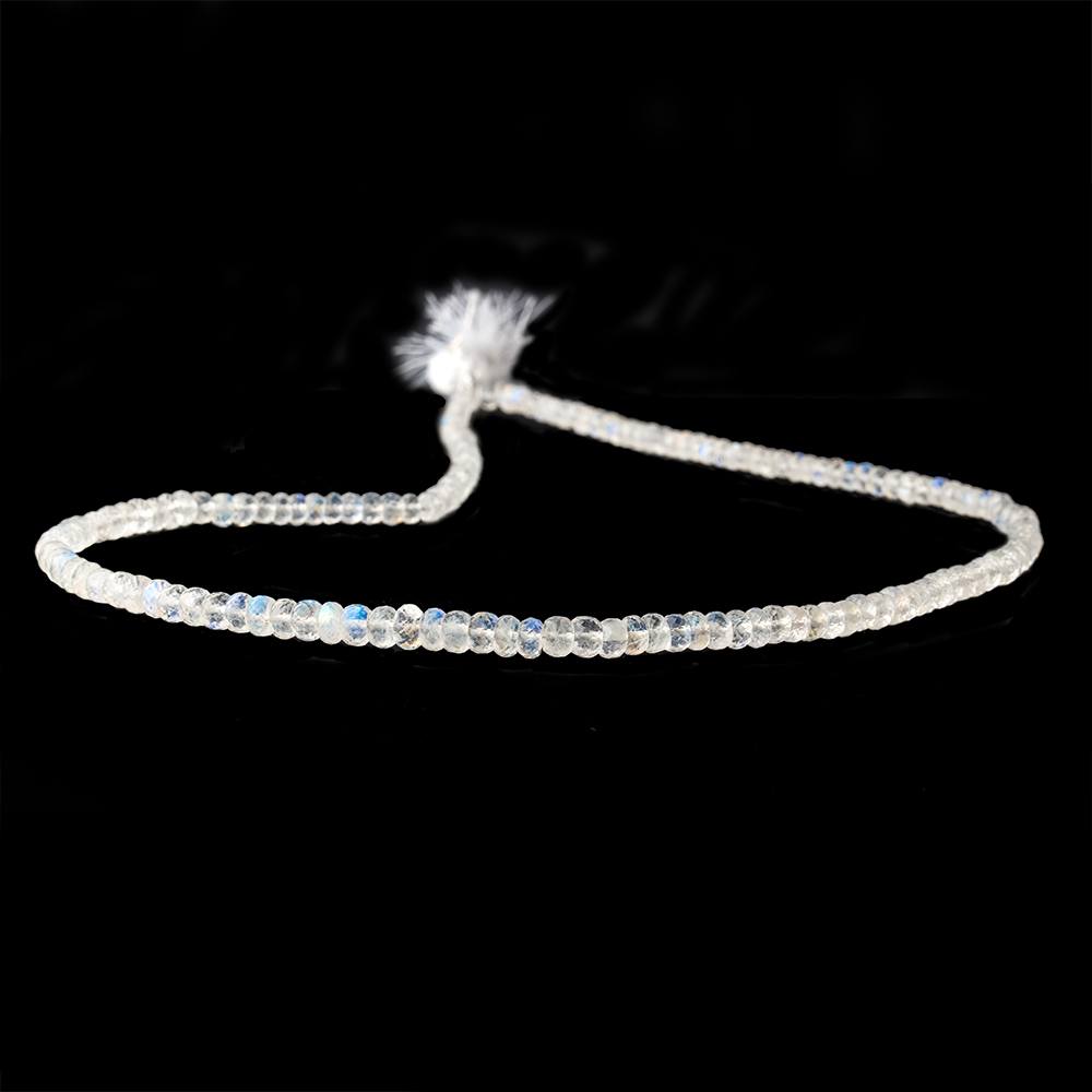 3mm Rainbow Moonstone Faceted Rondelle Beads 13 inch 126 pieces (ONLINE ORDER ONLY)