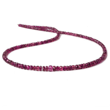 3-5mm Rubelite Faceted Rondelle Beads 16 inch 202 pcs (ONLINE ORDER ONLY)