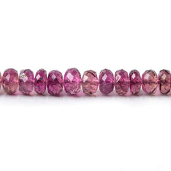3-5mm Rubelite Tourmaline Faceted Rondelle Beads 20 inch 190 pcs AA Grade (ONLINE ORDER ONLY)