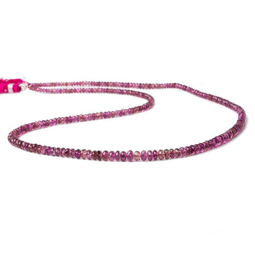 3-5mm Rubelite Tourmaline Faceted Rondelle Beads 20 inch 190 pcs AA Grade (ONLINE ORDER ONLY)