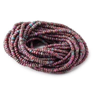 3-5mm Ruby in Zoisite Faceted Rondelle Beads 17 inch 190 pieces (ONLINE ORDER ONLY)