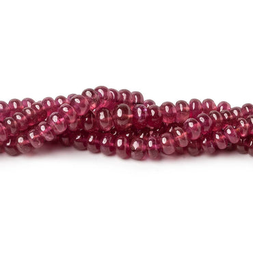 3-5mm Ruby Plain Rondelles 16 inch 159 beads (ONLINE ORDER ONLY)