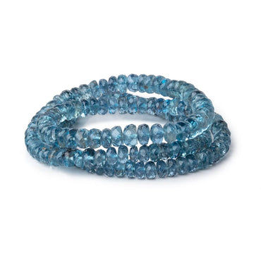 3-5mm Santa Maria Aquamarine Faceted Rondelles 16 inch 163 Beads AA (ONLINE ORDER ONLY)