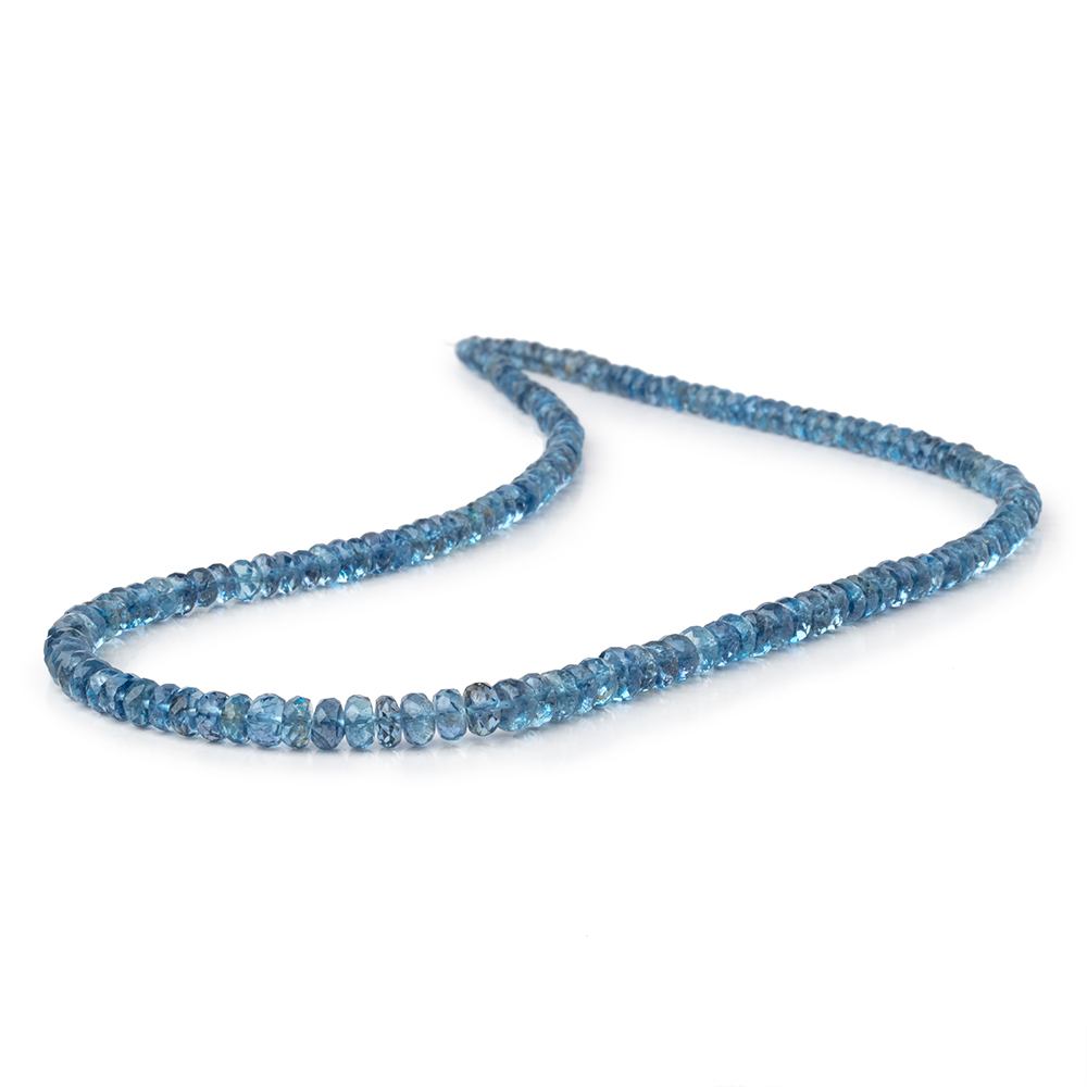 3-5mm Santa Maria Aquamarine Faceted Rondelles 16 inch 163 Beads AAA (ONLINE ORDER ONLY)