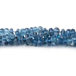 3-5mm Santa Maria Aquamarine Faceted Rondelles 16 inch 163 Beads AAA (ONLINE ORDER ONLY)