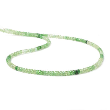 3-5mm Shaded Tsavorite Garnet faceted rondelle beads 16 inch 200 beads (ONLINE ORDER ONLY)