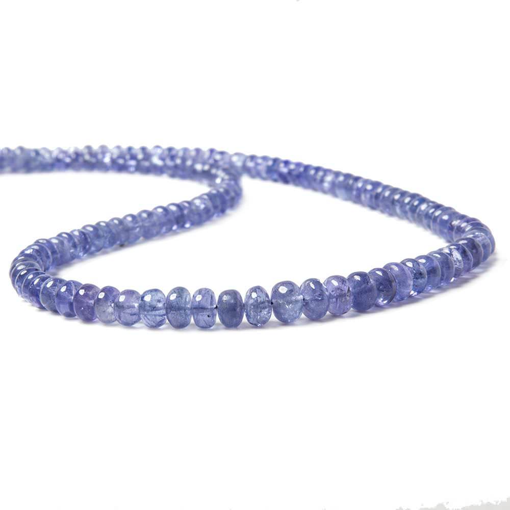 3 - 5mm Tanzanite Plain Rondelle Beads 13 inch 137 pieces (ONLINE ORDER ONLY)