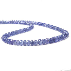 3 - 5mm Tanzanite Plain Rondelle Beads 13 inch 137 pieces (ONLINE ORDER ONLY)