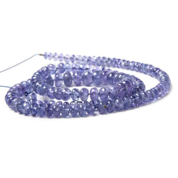 3 - 5mm Tanzanite Plain Rondelle Beads 13 inch 137 pieces (ONLINE ORDER ONLY)
