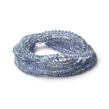 3-5mm Tanzanite Plain Rondelle Beads 18 inch 200 pieces (ONLINE ORDER ONLY)