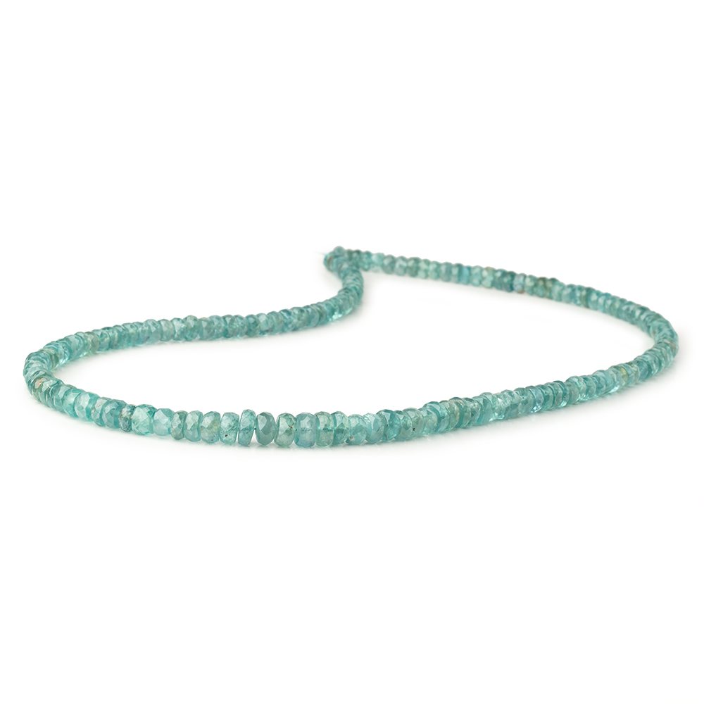 3-5mm Teal Green Kyanite Faceted Rondelle Beads 16 inch 159 pieces AA (ONLINE ORDER ONLY)