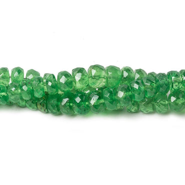 3-5mm Tsavorite Garnet faceted rondelles 16 inch 172 beads AA (ONLINE ORDER ONLY)