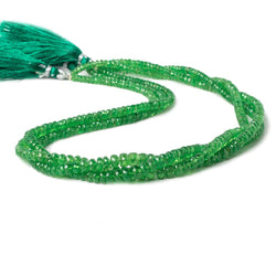 3-5mm Tsavorite Garnet faceted rondelles 16 inch 172 beads AA (ONLINE ORDER ONLY)