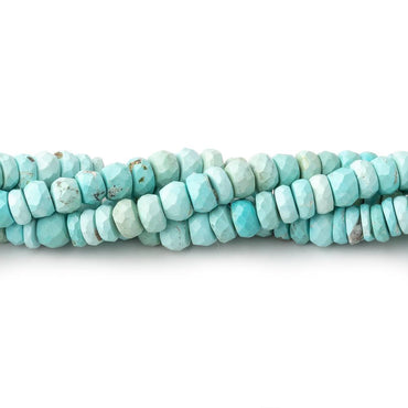 3-5mm Turquoise Faceted Rondelle Beads 16 inch 166 pieces (ONLINE ORDER ONLY)