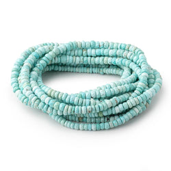 3-5mm Turquoise Faceted Rondelle Beads 16 inch 166 pieces (ONLINE ORDER ONLY)