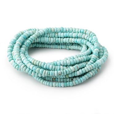3-5mm Turquoise Faceted Rondelle Beads 16 inch 166 pieces (ONLINE ORDER ONLY)