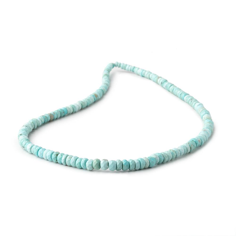 3-5mm Turquoise Faceted Rondelle Beads 16 inch 166 pieces (ONLINE ORDER ONLY)