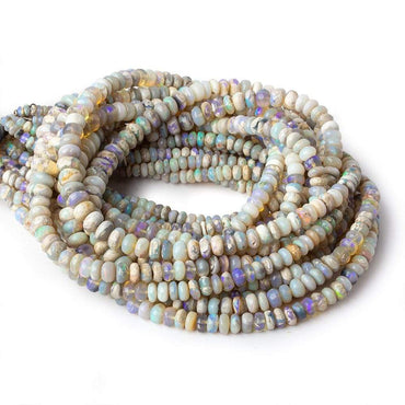 3-6.5mm Australian Opal Plain Rondelles Beads 18 inch 170 pieces A (ONLINE ORDER ONLY)