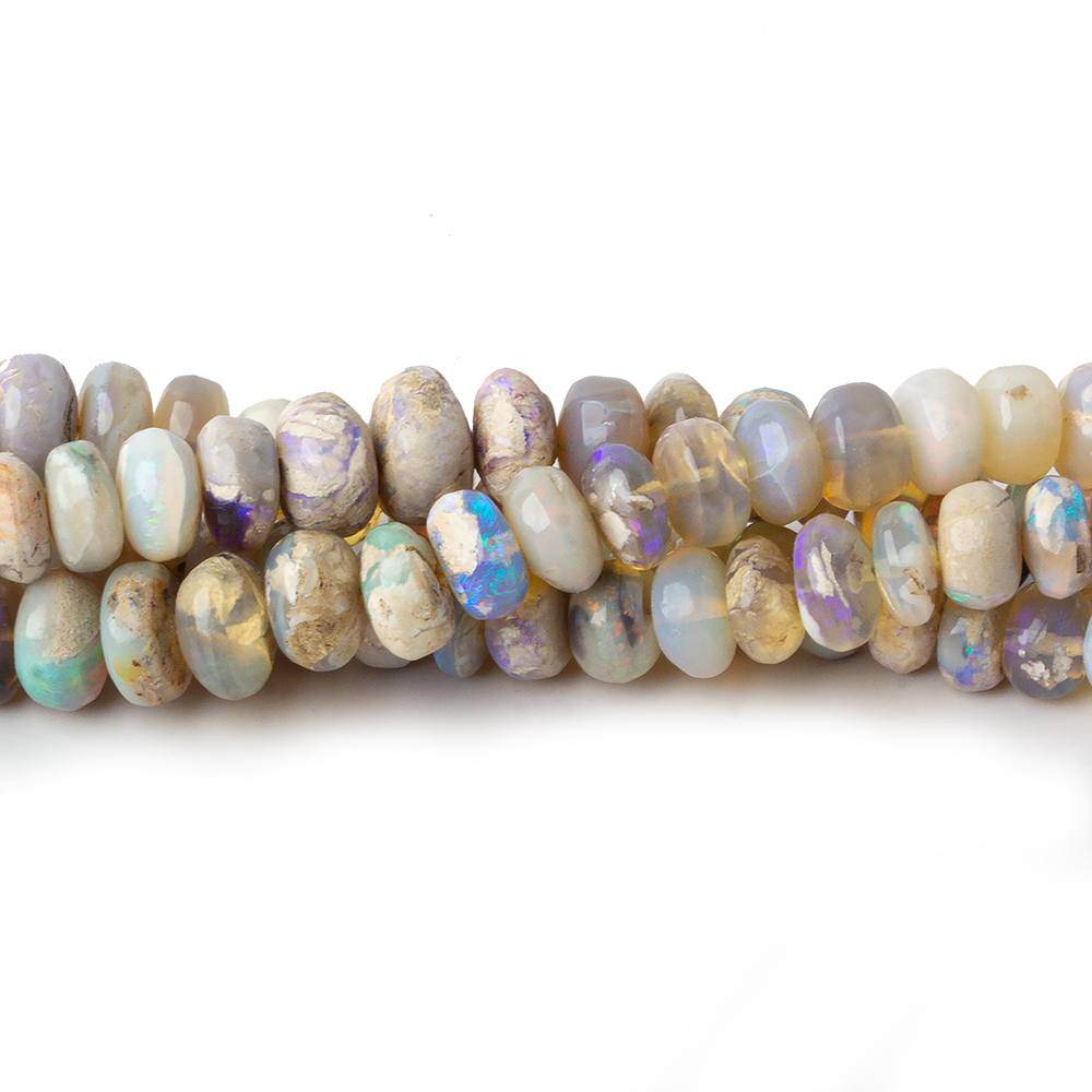 3-6.5mm Australian Opal Plain Rondelles Beads 18 inch 170 pieces A (ONLINE ORDER ONLY)