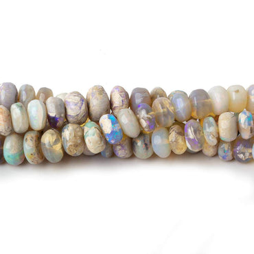 3-6.5mm Australian Opal Plain Rondelles Beads 18 inch 170 pieces A (ONLINE ORDER ONLY)