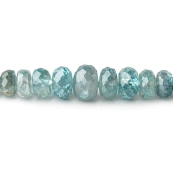 3-6.5mm Shaded Blue Zircon Faceted Rondelle Beads 18 inch 185 pieces (ONLINE ORDER ONLY)